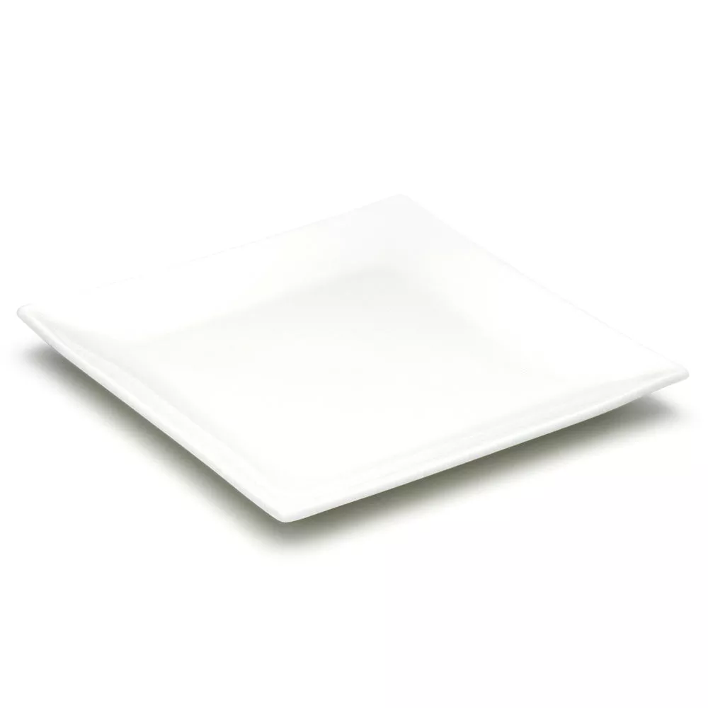 10-3/4″ Square Plate, White Ceramic