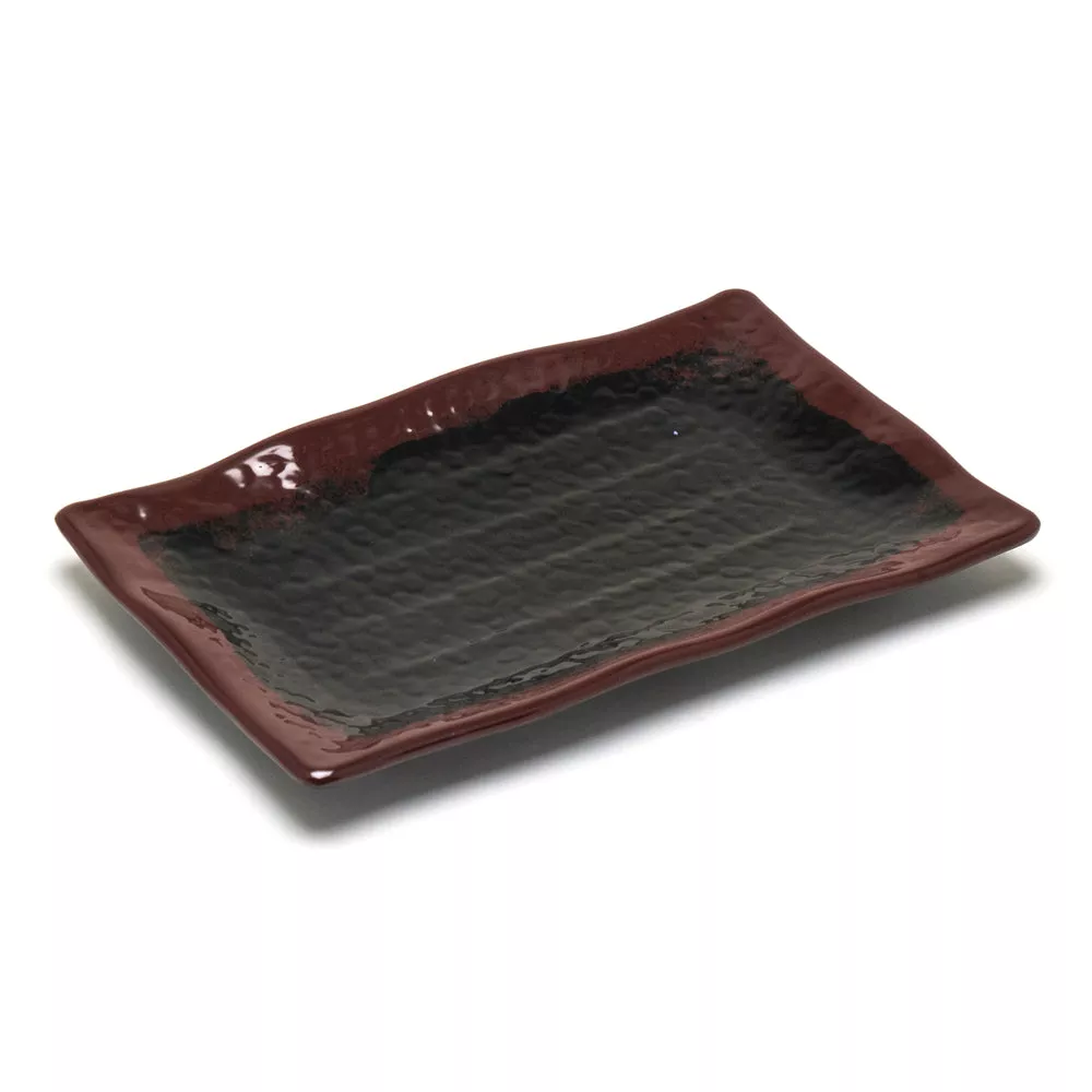 11-1/4″ Melamine Rectangular Plate, Tenmoku