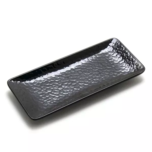11-1/4″X5″ Melamine Rectangular Plate, Black