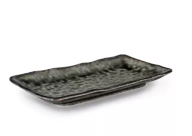 11.25″ Rectangle Porcelain Platter, Green