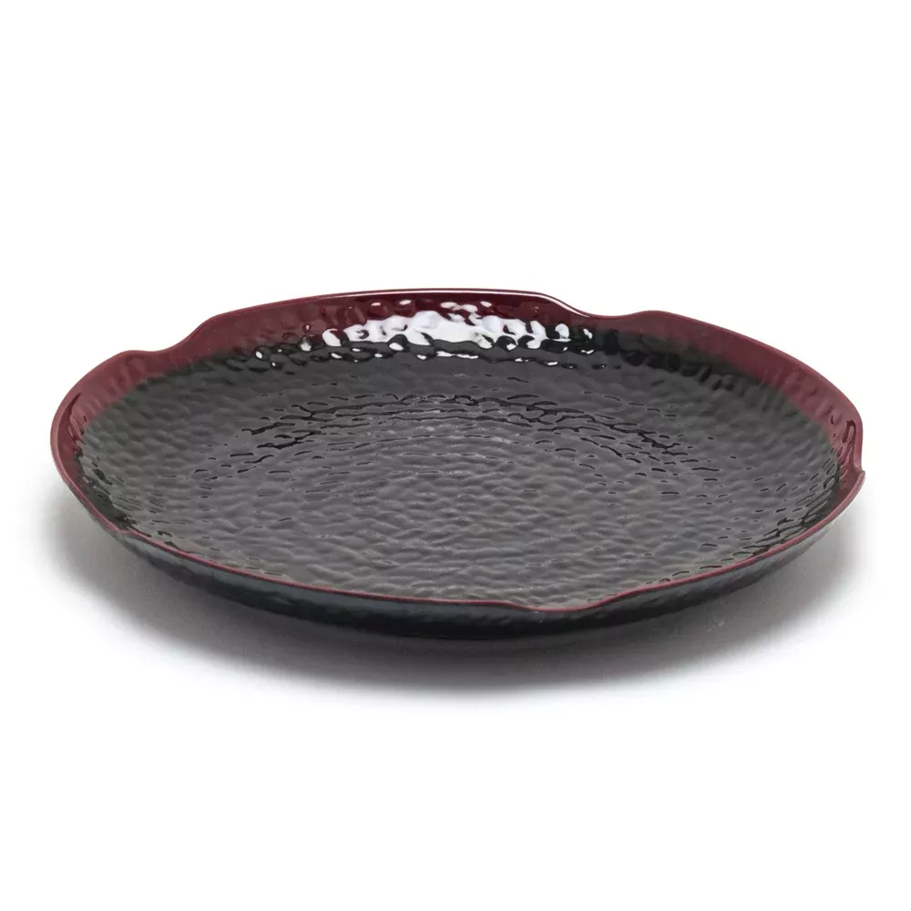 14″ Melamine Lotus Shape Platter, Tenmoku