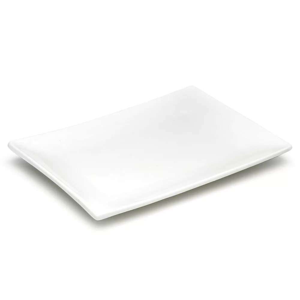 15-1/2″x10-1/2″ Rectangular Plate, White Ceramic
