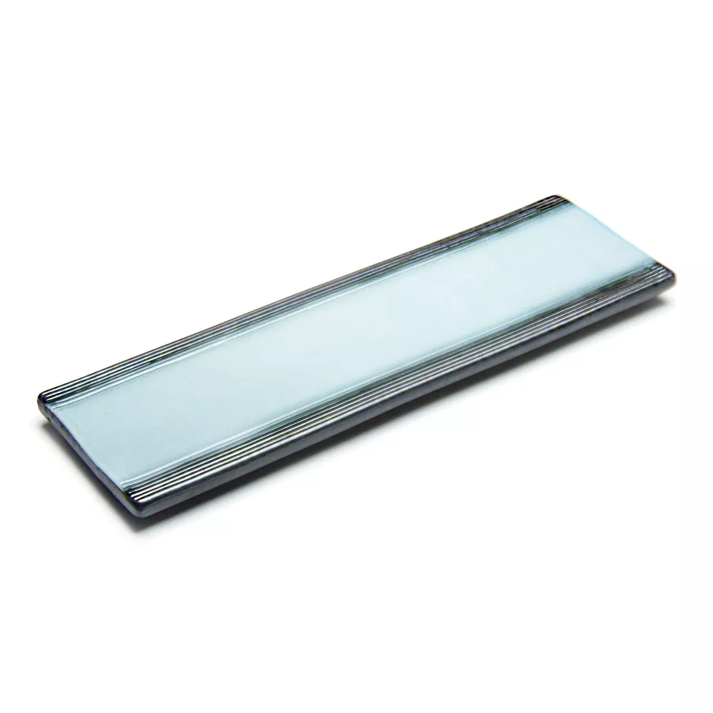 15"X5" Rectangular Porcelain Platter, Reactive Glaze - Blue/Black