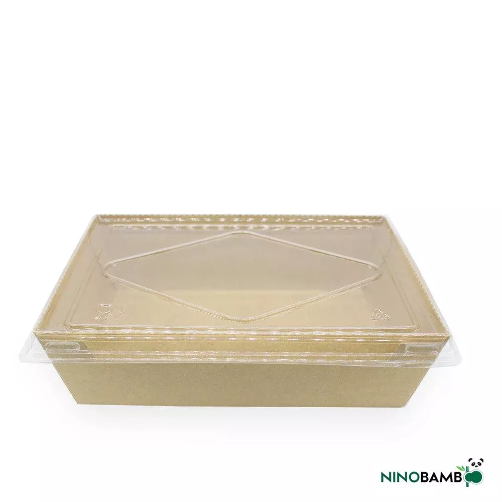 1600ml Kraft Salad Box With Lid