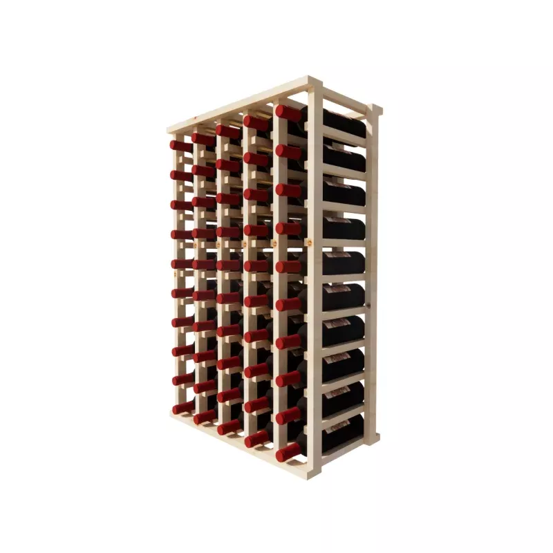 5 Column Pine Upper Wine Rack|Pine Unfinished&Pine Clearcoat&Pine Castlebrown&Pine Charcoal&Pine Gray|No&Yes- Add Sealant|Brad Nail Assembly&Screw Assembly