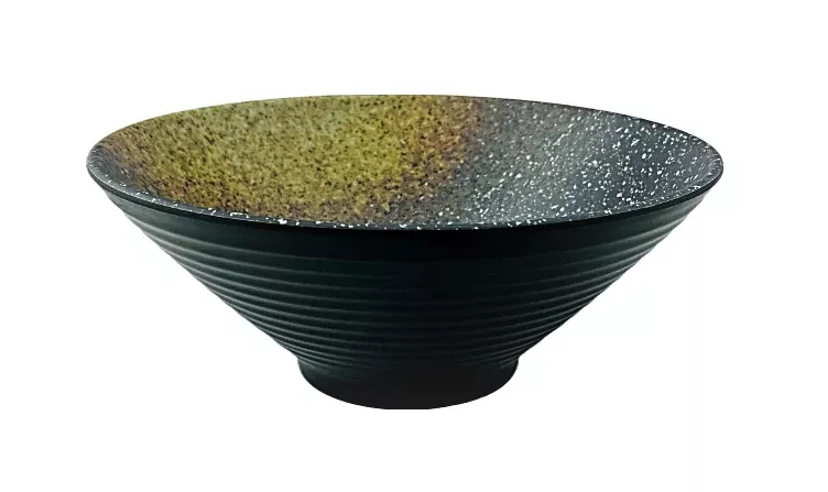 8”D Melamine Round Bowl 3-1/4″H, Soil Porcelain