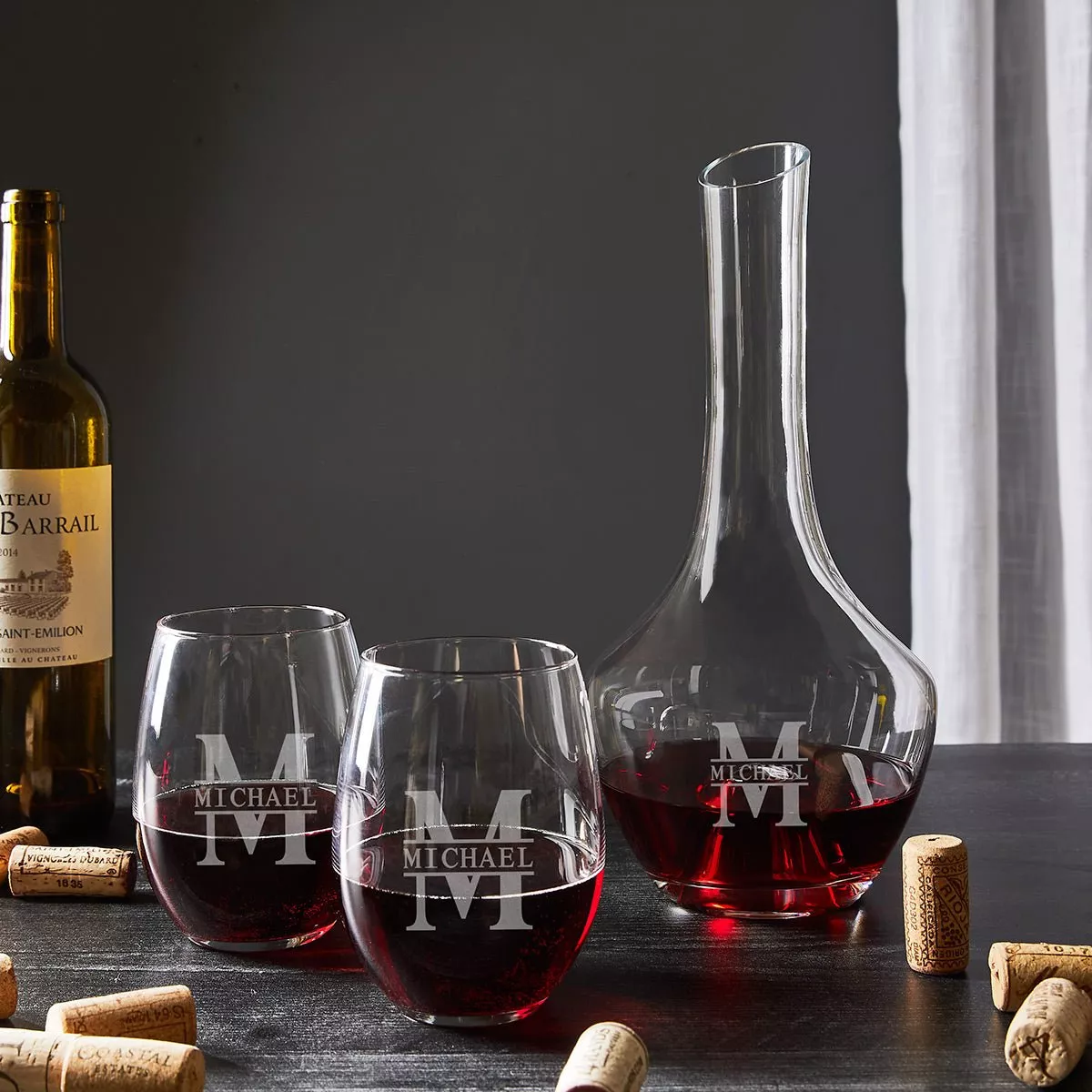 Barlow Personalized Wine Decanter Set