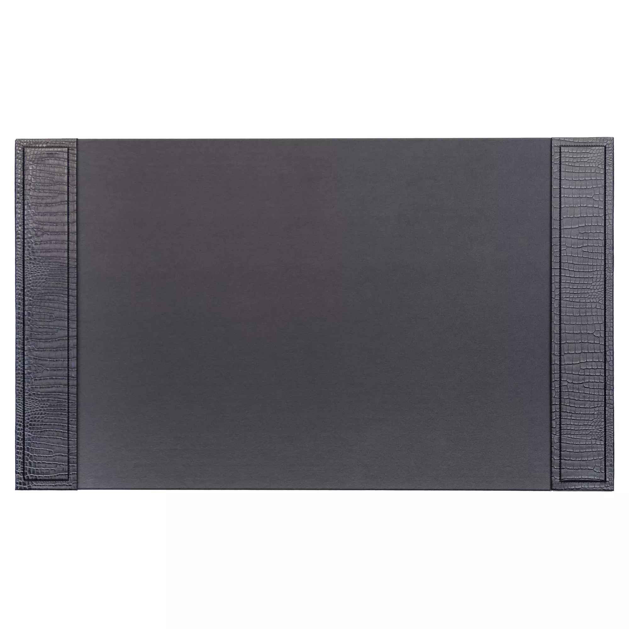 Black Crocodile Embossed Leather Desk Pad, 34 x 20