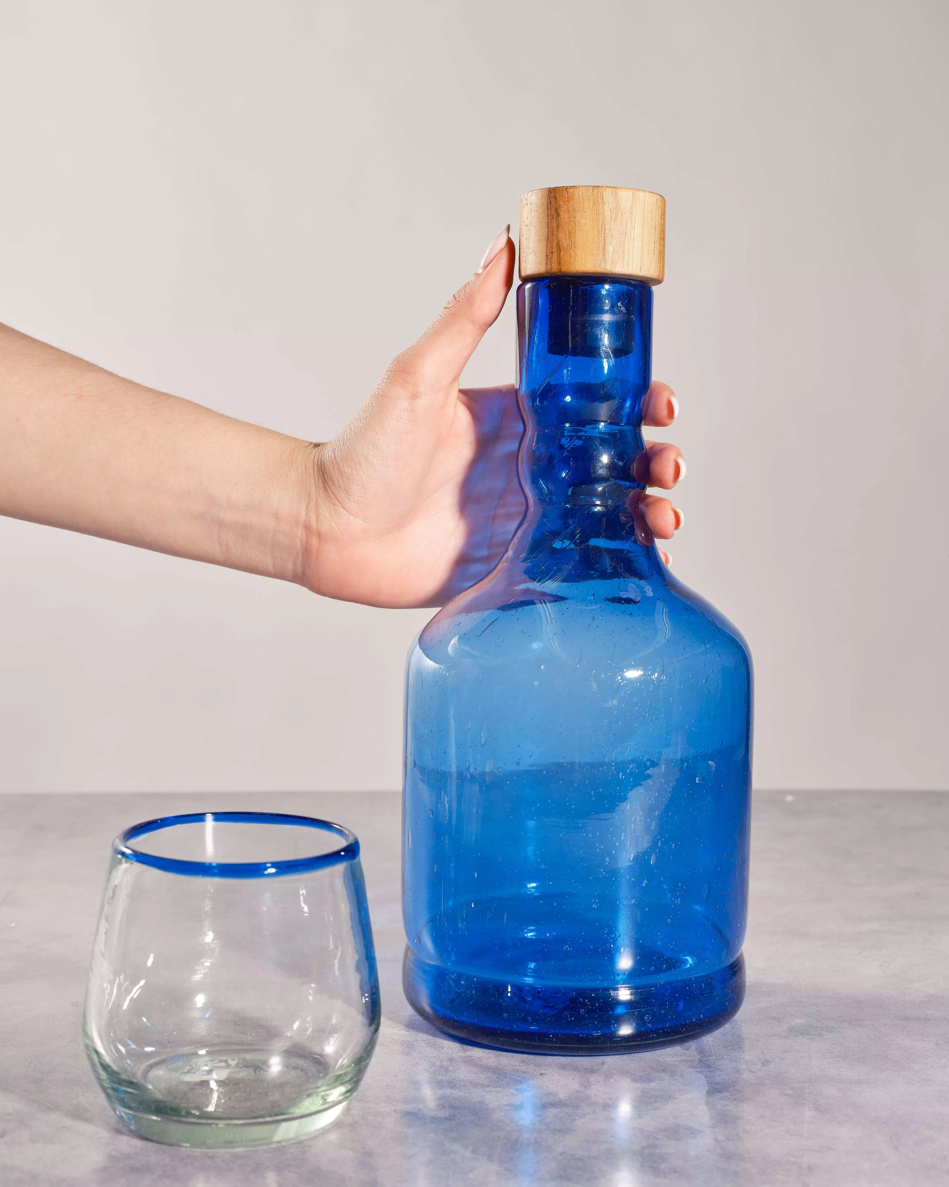 Blue Glass Decanter/Bottle