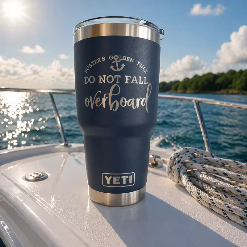 Boaters Golden Rule Engraved YETI Tumbler