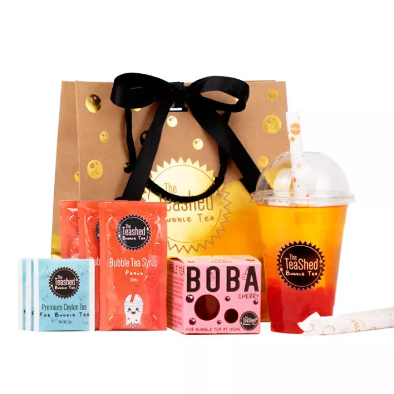 Bubble Tea Kit Gift Set with Syrup 3 Servings
