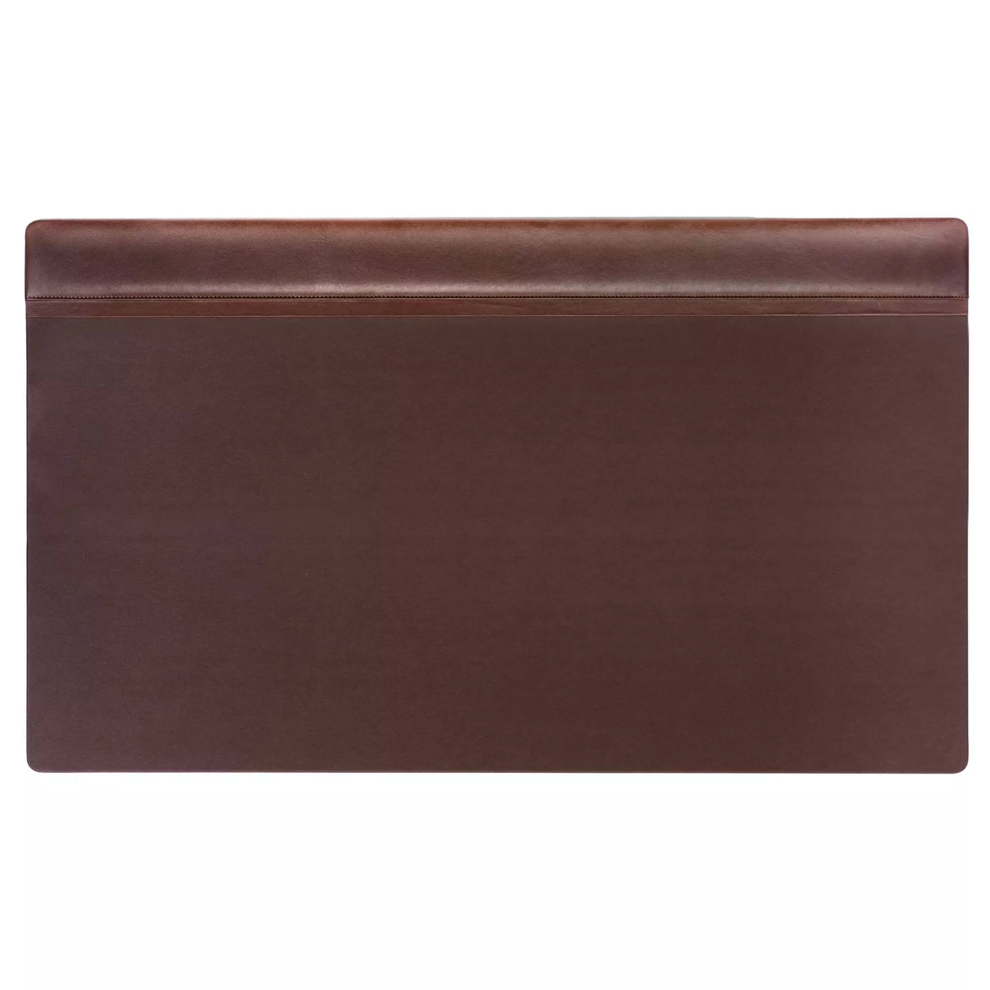 Chocolate Brown Leather Desk Pad, Top Rail, 34 x 20