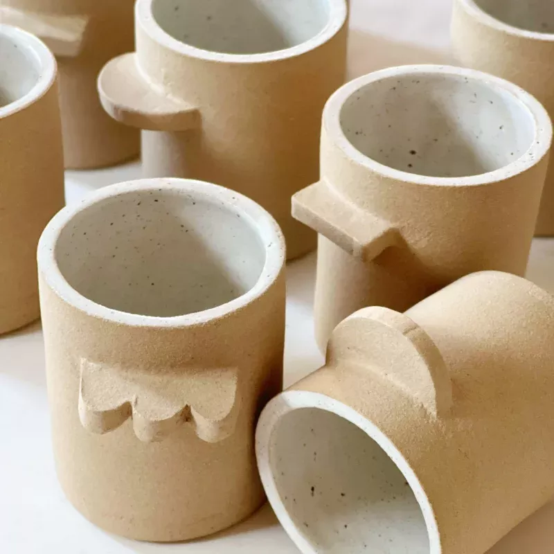 Chocolate Greige Mug|Rectangular&Half Circle&Mountain