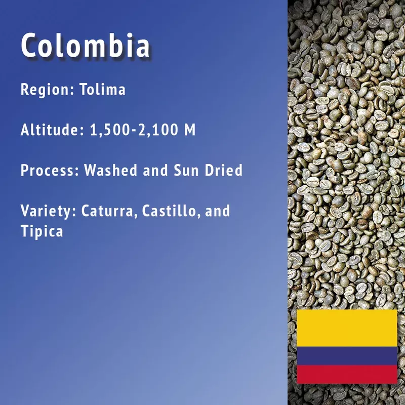 Colombia, Green Coffee – UNROASTED