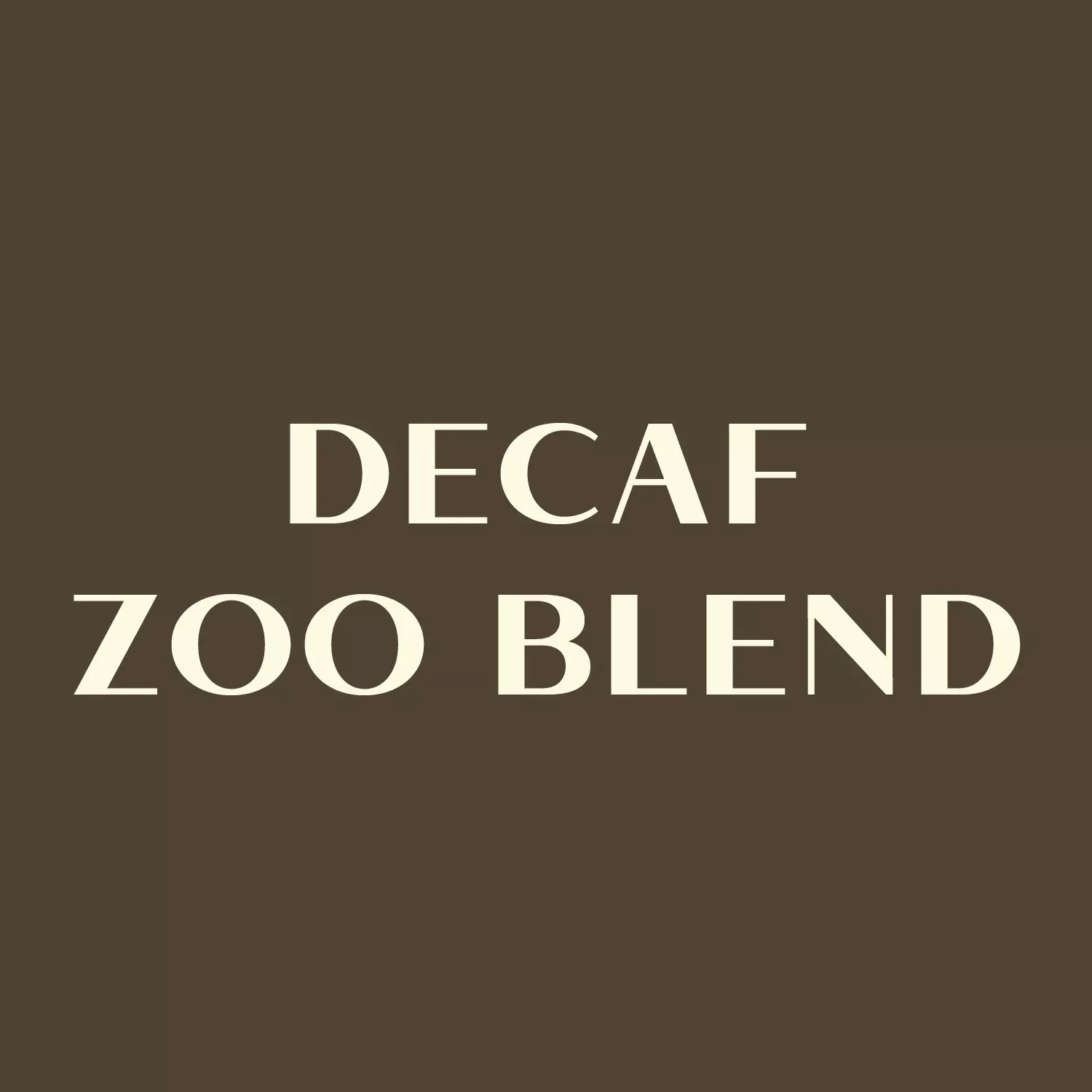 Decaf Zoo Blend - Wholesale Coffee