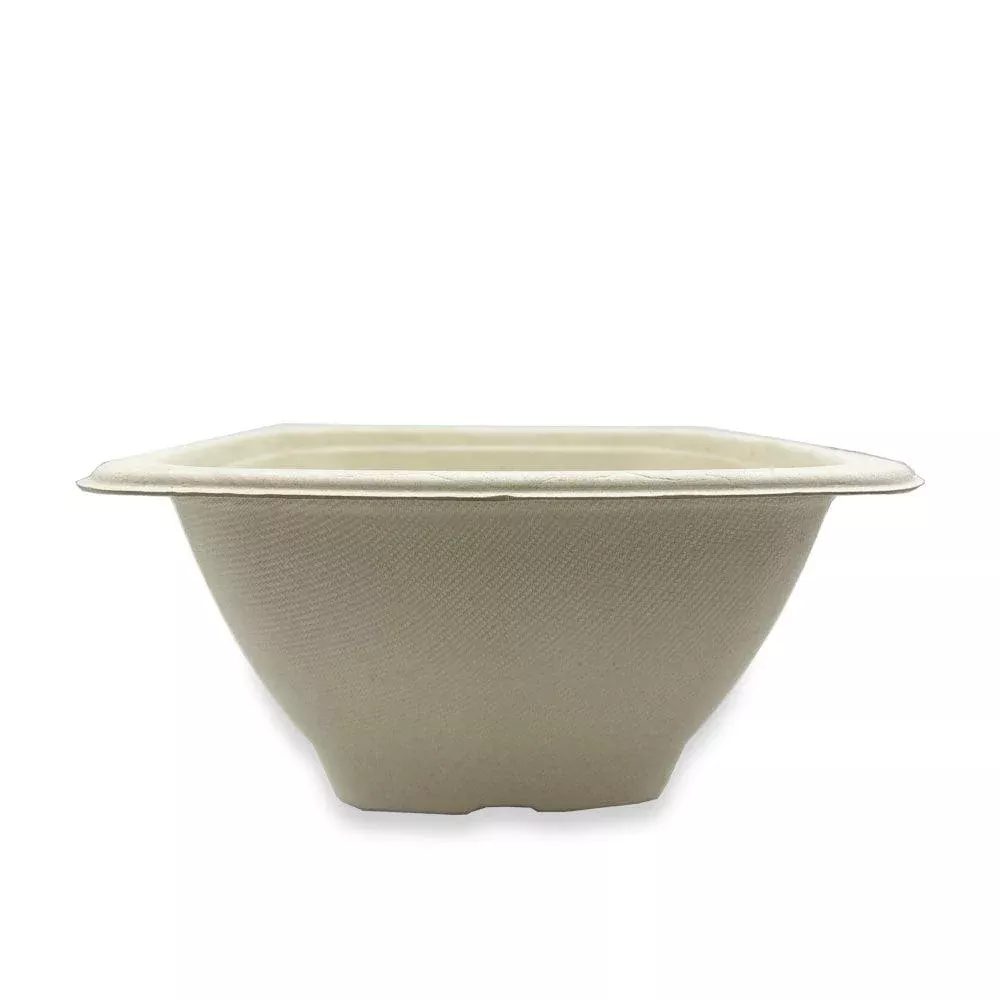 Eco-friendly Sugarcane Bagasse 42oz Square Bowl