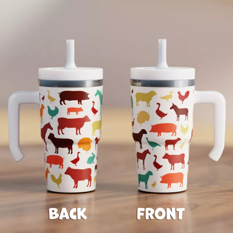 Farm Animals Spill Proof Kids CREWCUP 20oz