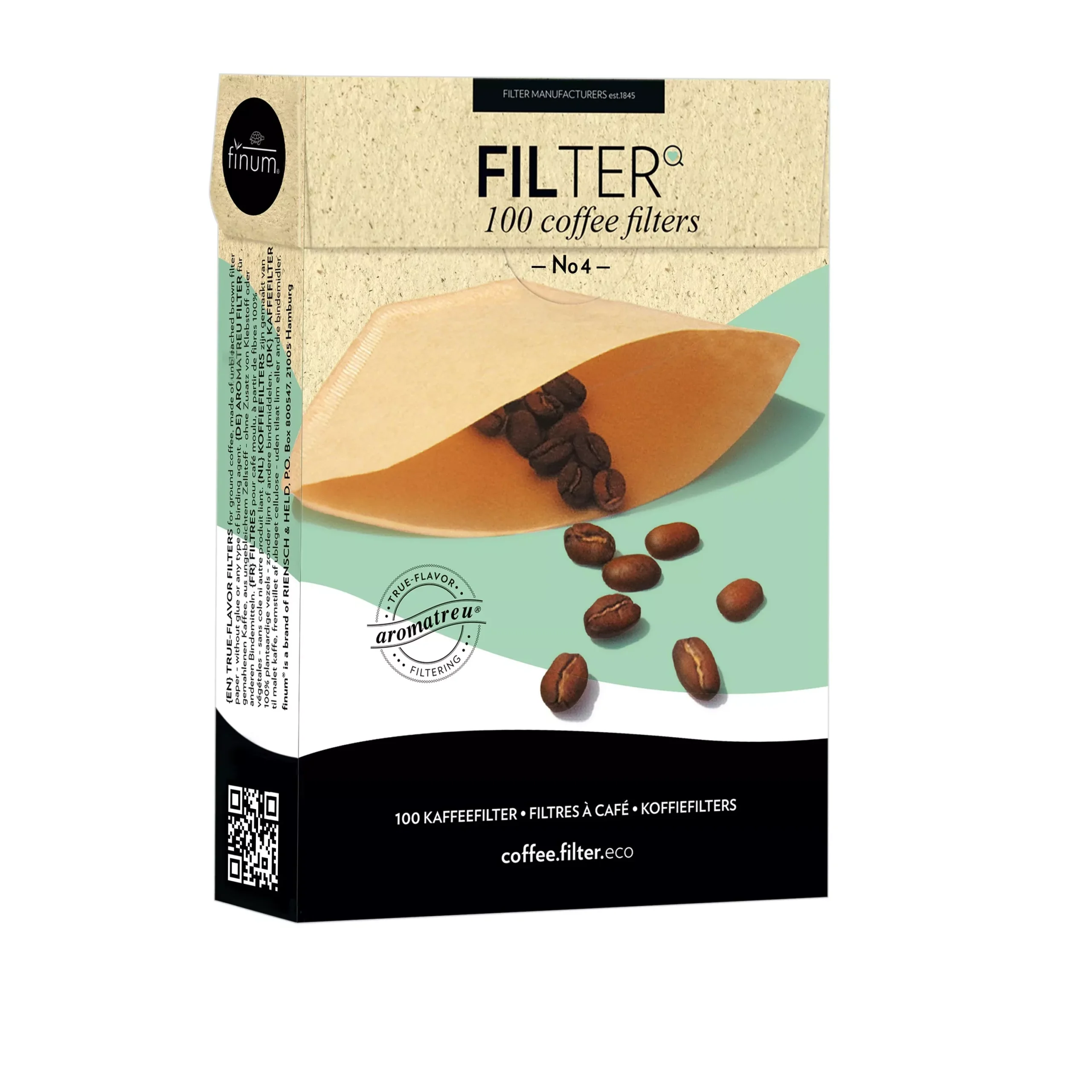 Finum #4 Cone Coffee Filters – 100 CT