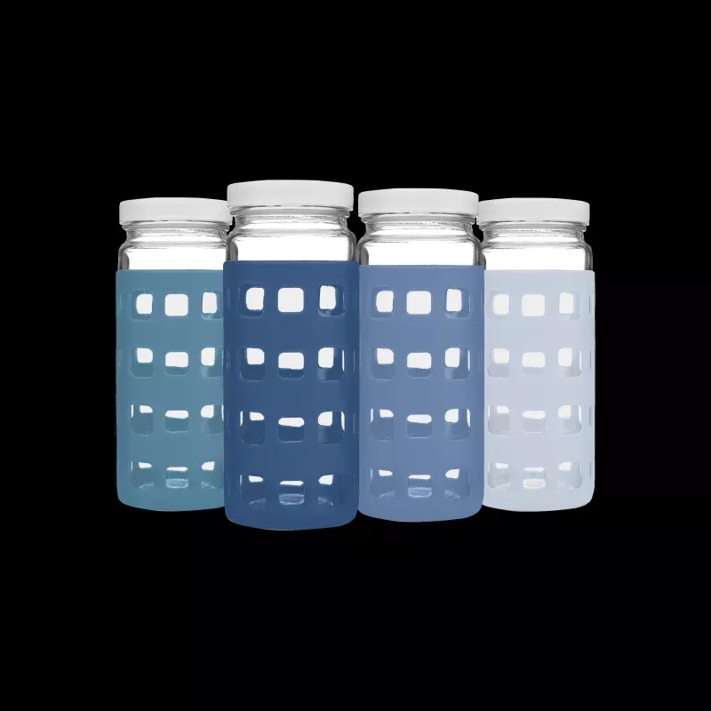 Geometric Cube Silicone Protective Bottle Sleeves Set, for 32oz Bottles