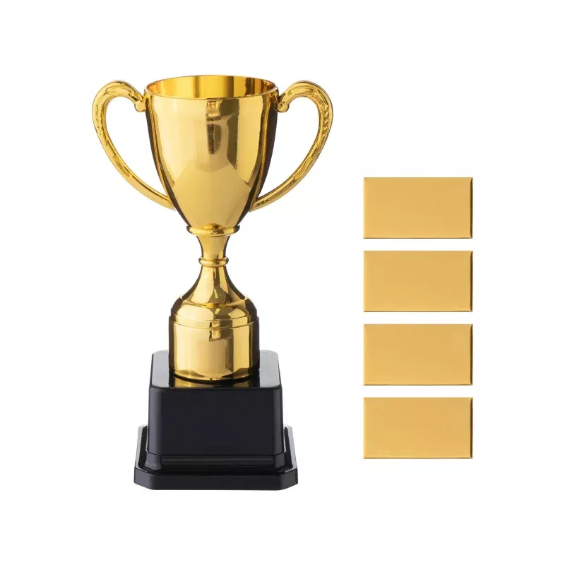Gold Plastic Trophy Cup Set (3pcs)