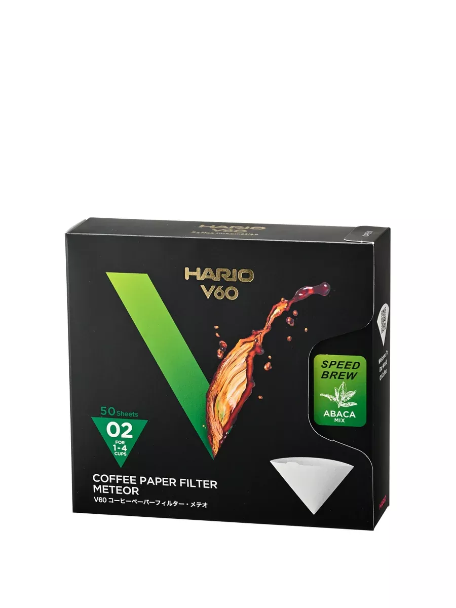 HARIO METEOR V60-02 Abaca Speed Filters (50-Pack)