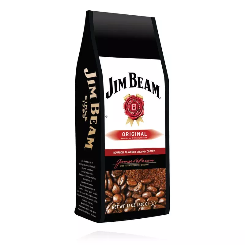 Jim Beam Original Roast Bourbon Flavored Ground Coffee – 12 Ounce