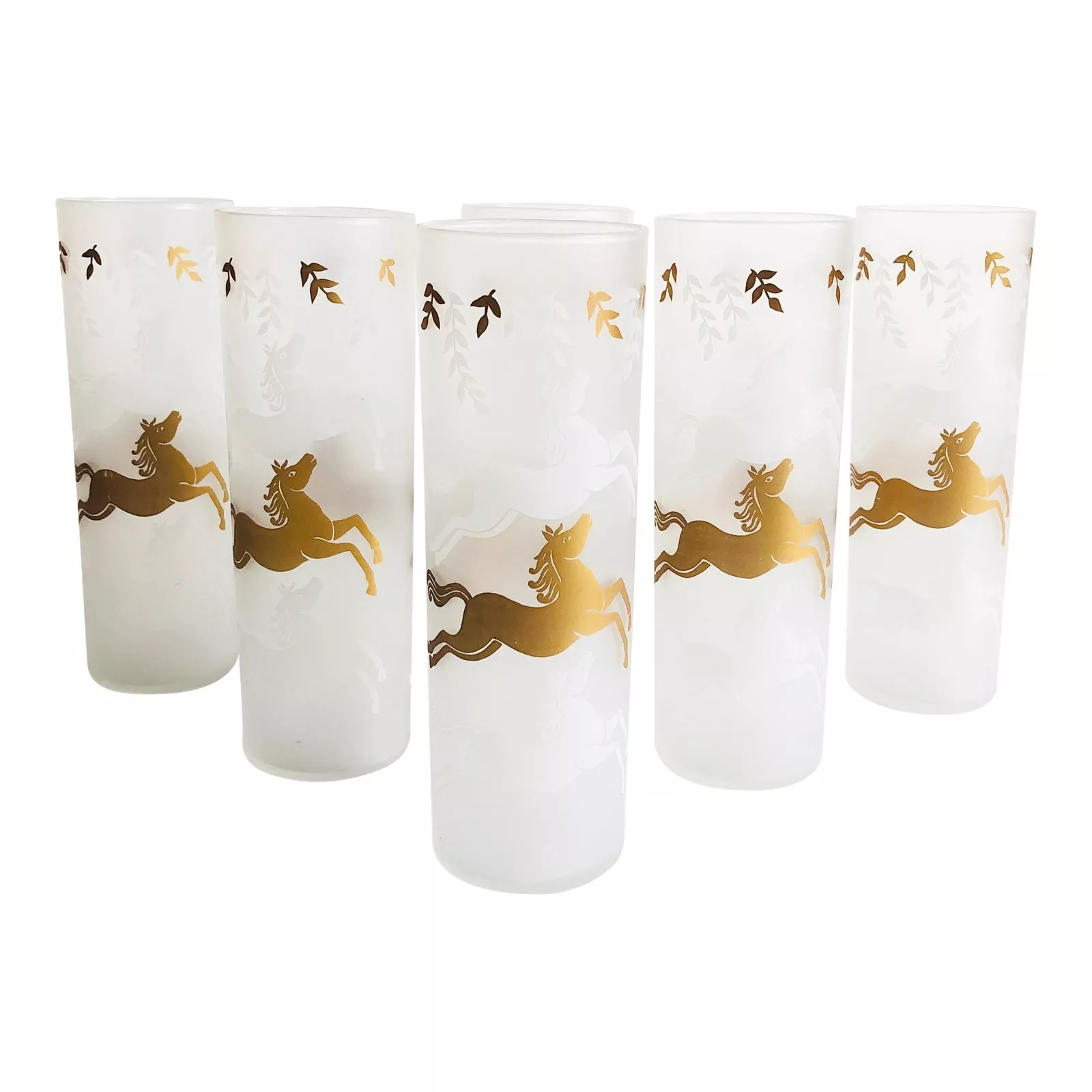 Libbey Calvacade Horse Glasses - Set of 3