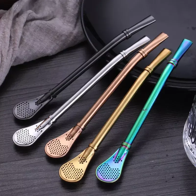 Mat Straw - Stainless Steel Bombilla - 2 colors available
