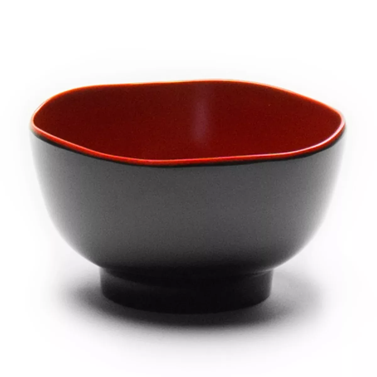 Melamine Petal Bowl 4-5/8″, Black/Red