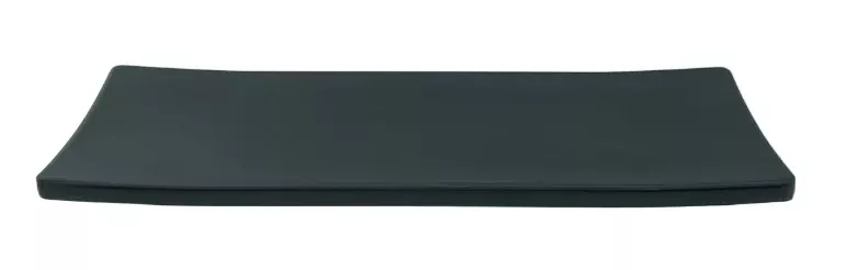 Melamine Rectangular Plate, Matte Black