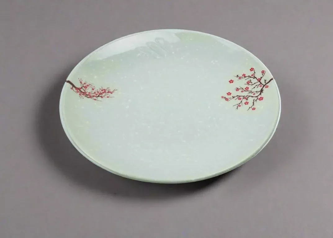Melamine Round Plate 12”, PLUM BLOSSOM