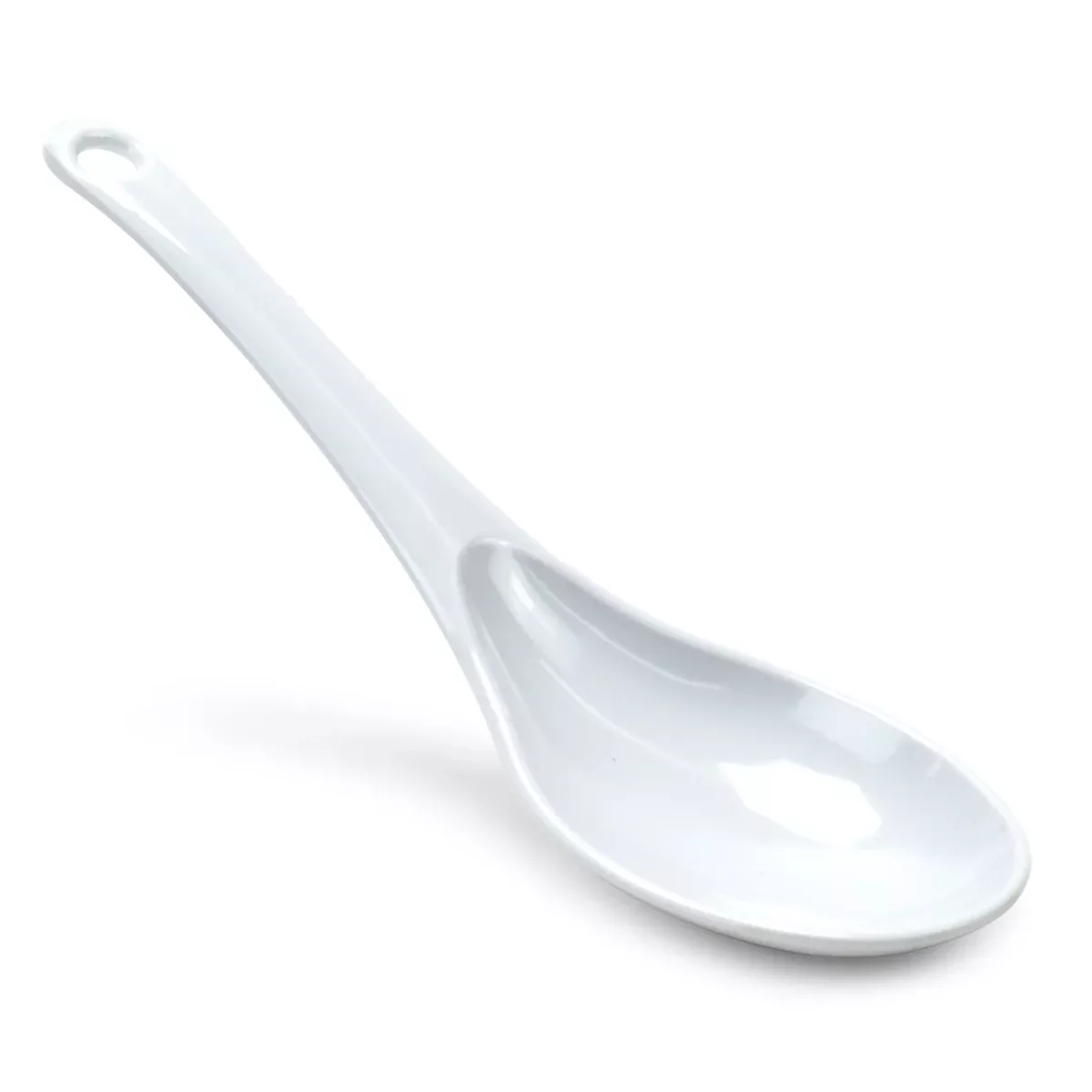 Melamine Serving Spoon 8-1/2″, White