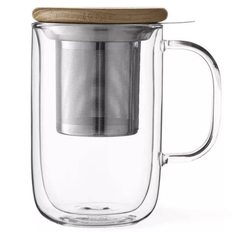 Minima Balance Double-Walled Glass Mug (17oz)