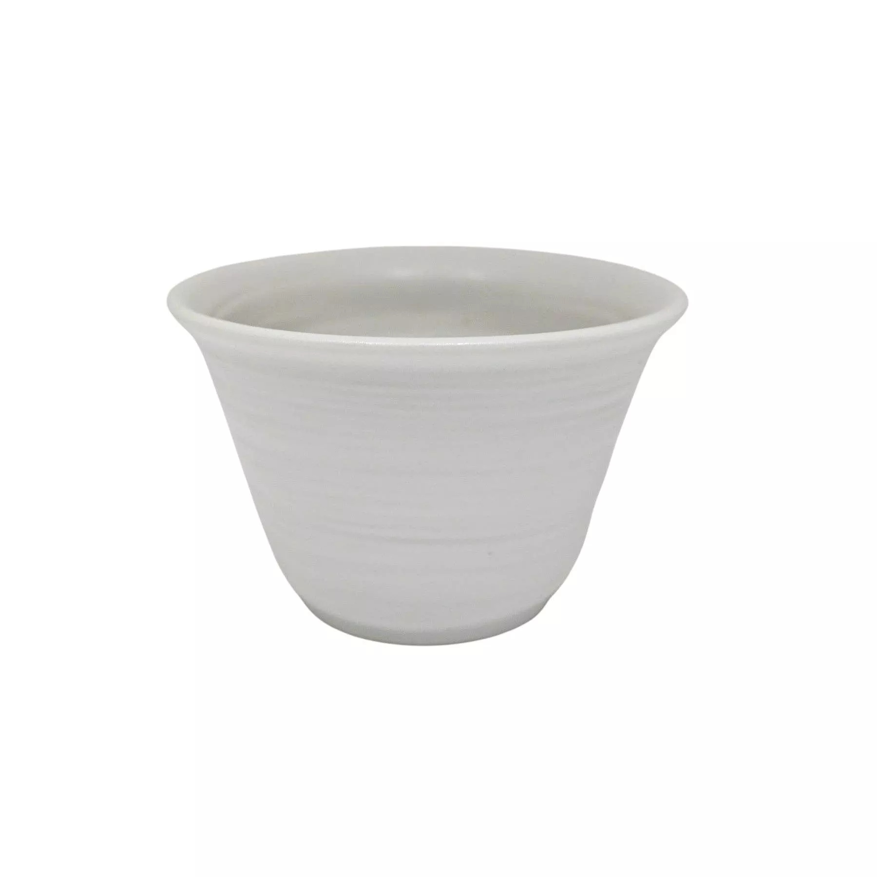 Minoware Japanese Tea Cup Reactive Glaze Matte White