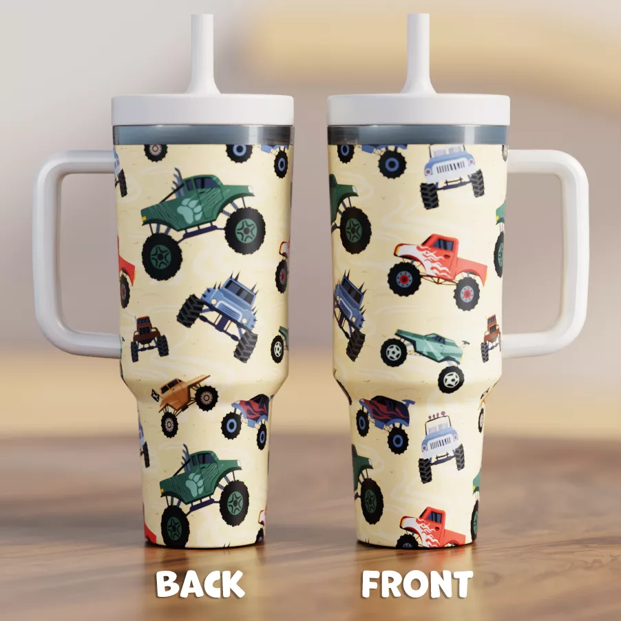 MONSTER TRUCKS 2 Spill Proof Adult CREWCUP 40oz