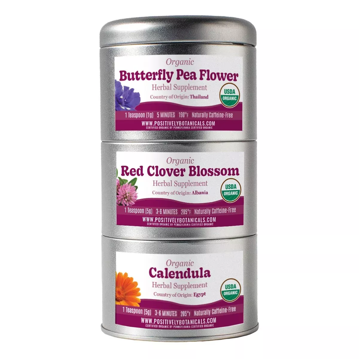Organic Positively Botanical Tin Trio – Hey Gorgeous