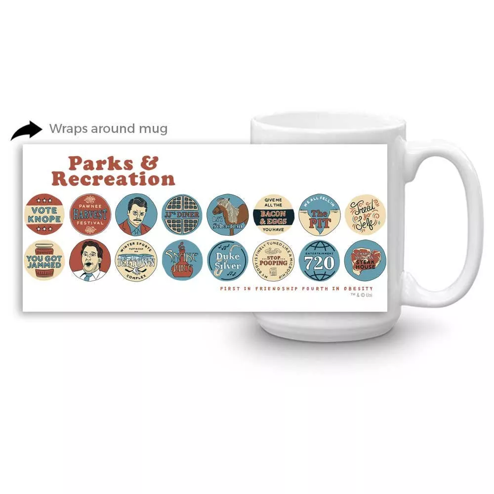 Parks and Recreation Quote Mash-Up White Mug