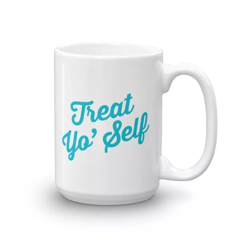Parks and Recreation Treat Yo Self White Mug