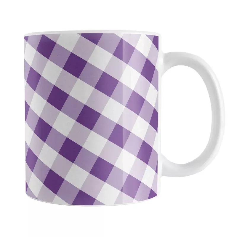 Purple Gingham Mug