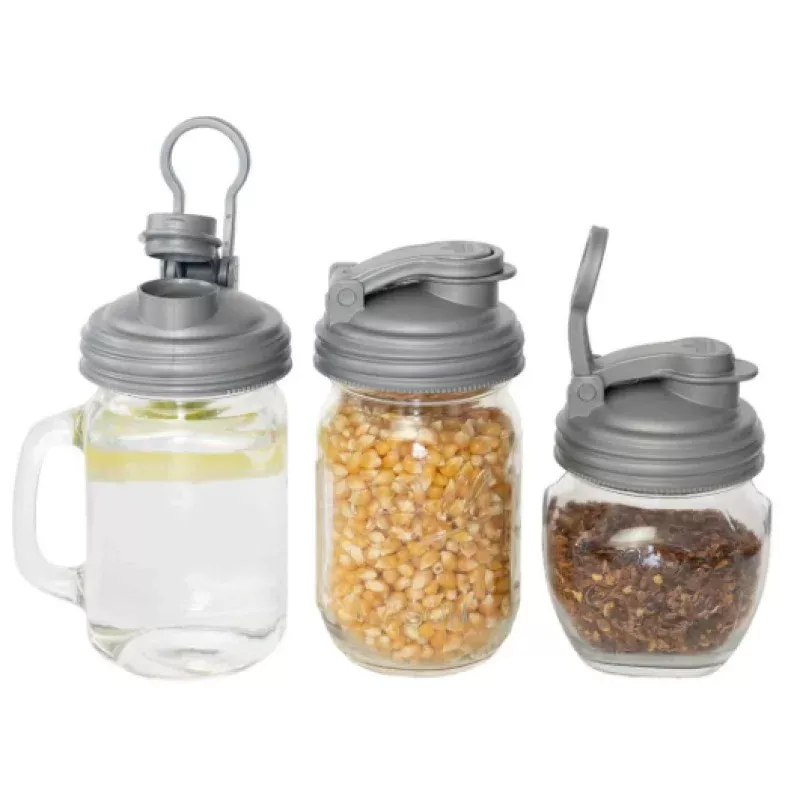 RECAP BOTTLE POUR CARRY W/LOOP - SILVER