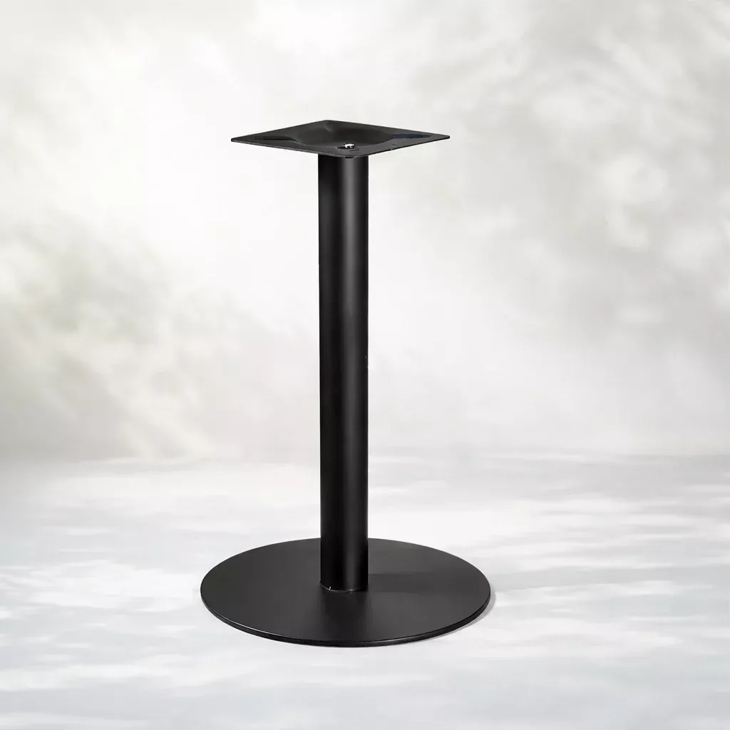 Round Iron Table Base 18″– Commercial Black Steel