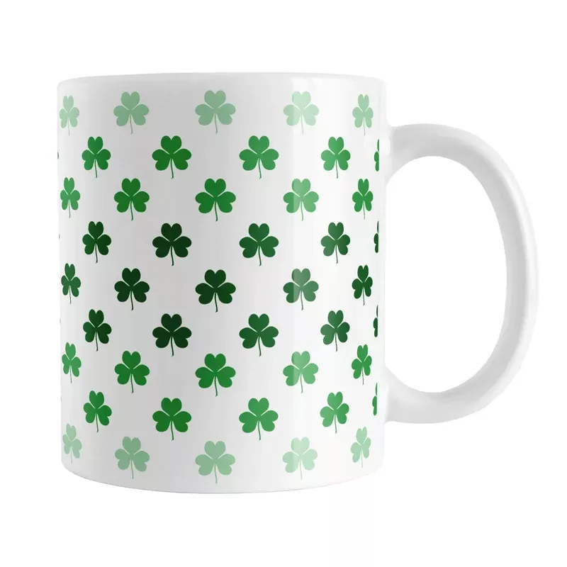 Shamrocks in Green Mug