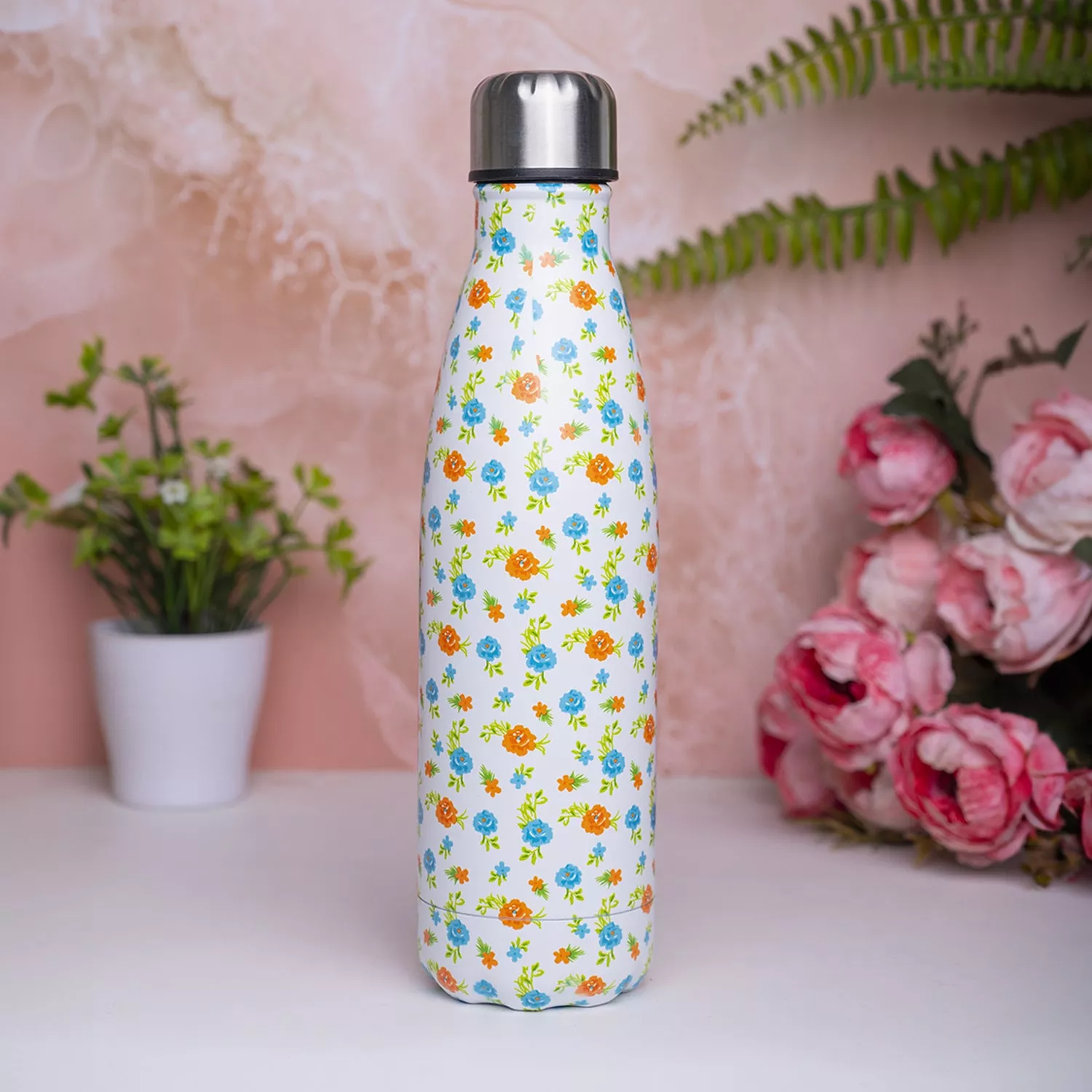 Stainless Steel Water Bottle - 500ml, Multicolour