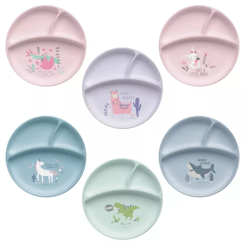 Suction Cup Silicone Plates Assortment