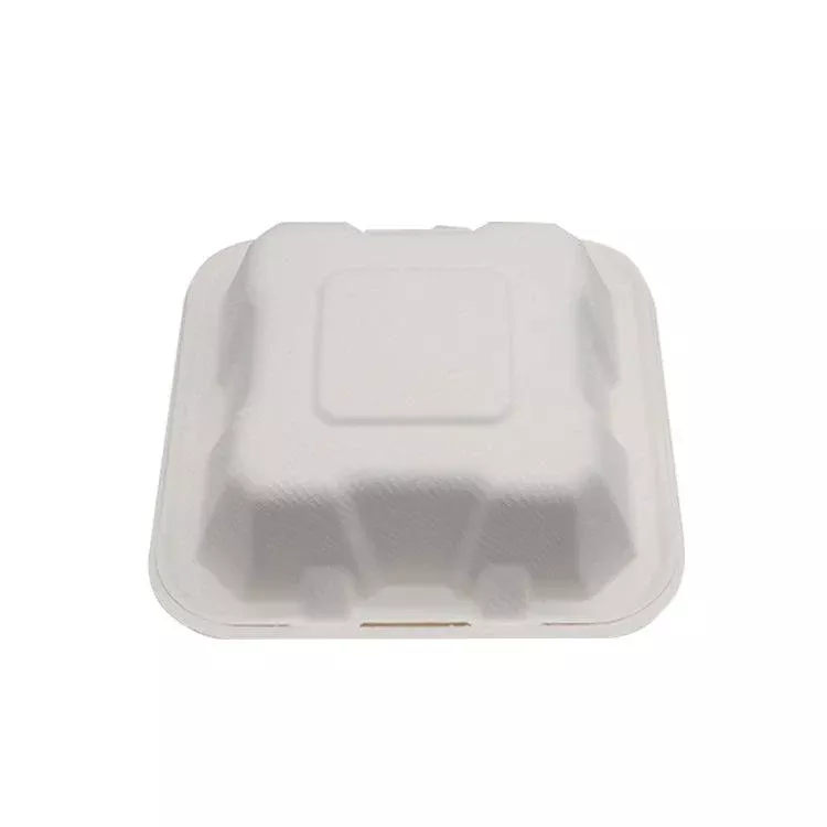 Sugarcane Bagasse 6×6 inch Clamshell 450ml