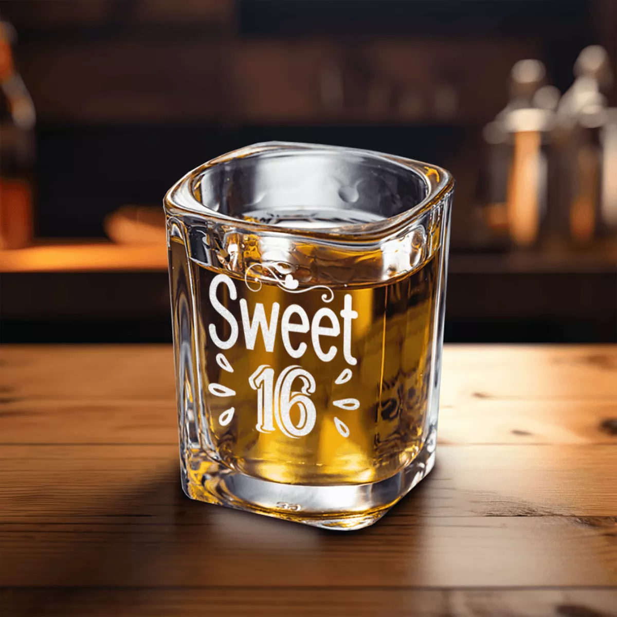 Sweet Sixteen Square Shotglass