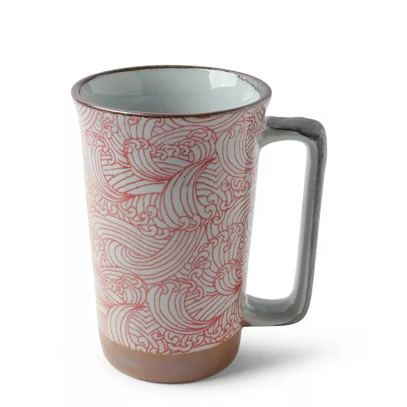 Tall Mug Red Wave 12 oz.