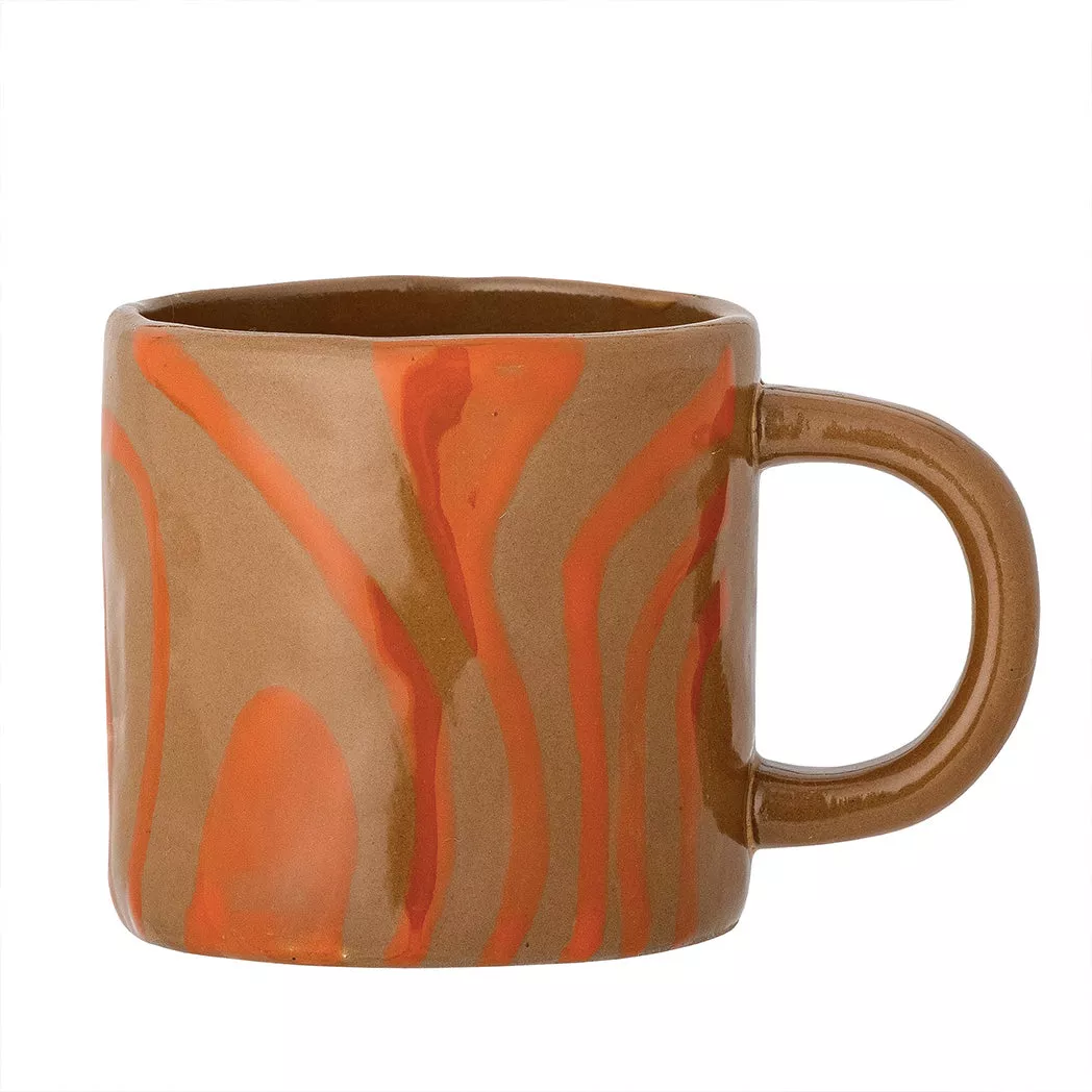 Wave Stoneware Mug|Rust Stripe&Grey Stripe&Blue Stripe&Green Stripe
