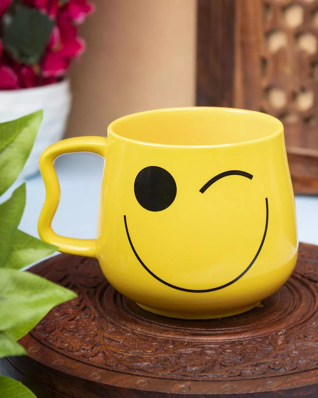 ‘Winking Face Emoji’ Tea & Coffee Mug in Ceramic ( 530 mL, Microwave Safe)