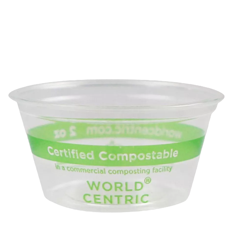 World Centric PLA 2 oz Portion Cup I No Added PFAS I 2000 per case